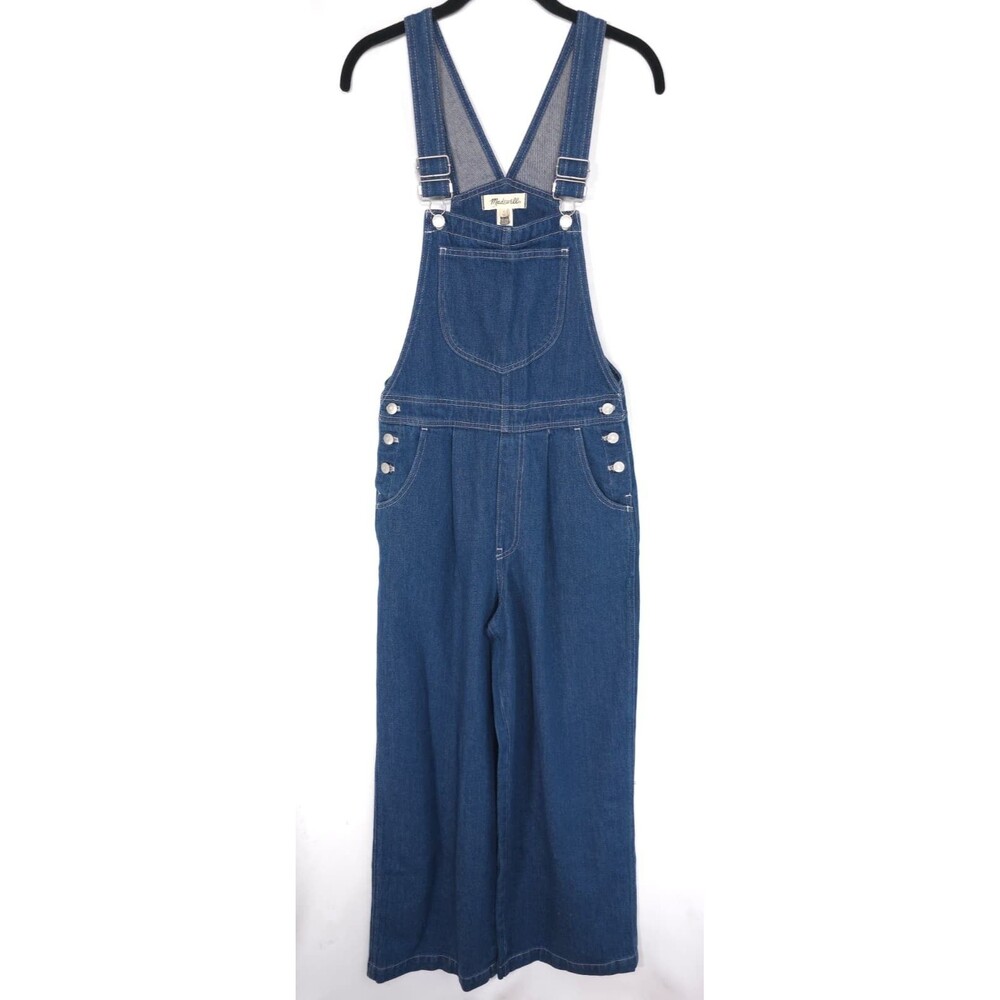 MADEWELL Women’s 8 New Wide Leg Overalls Warham Denim Cotton Jumpsuit NN500